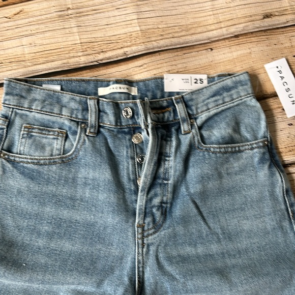 Pac Sun wide leg button fly jeans size 25 - Picture 2 of 2